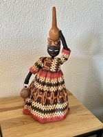 Afrikanische Stoffpuppe Vintage Wasserholerin H: 41cm