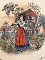 Sarreguemines Obernai Teller 34.5 cm Henri Loux
