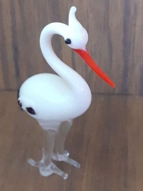 Murano Figuren: Figur Storch Glas Murano antik – Gebraucht aus Mörschwil von antiksalon 6