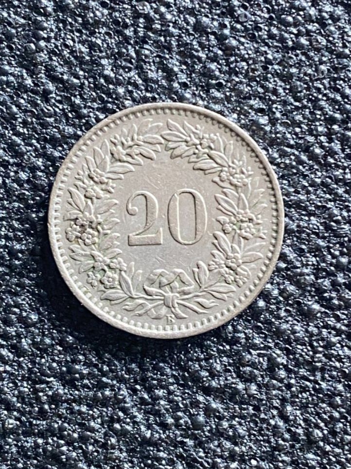 Alle Münzen: 20 Rappen 1963 – Gebraucht aus Hünenberg von Ecila 1