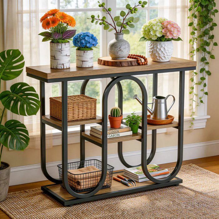 Tavoli: Konsolentisch 100cm 4 Ebenen Industrial – Nuovo e nell'imballaggio originale da Gretzenbach venduto da Genfi-Shop 4
