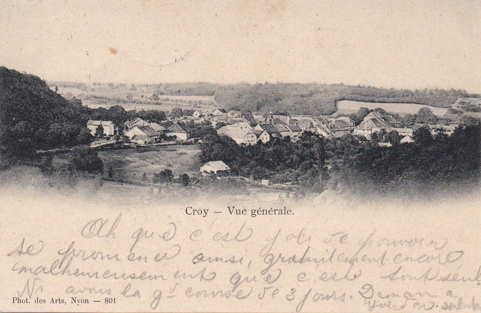 Cartoline postali: AK - Croy - gel. 1534.1901 – Usato da Fribourg venduto da schnalla92