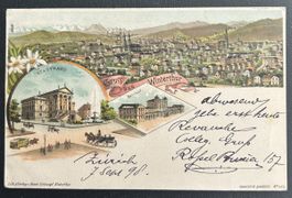 Gruss aus Winterthur Schlumpf Litho 