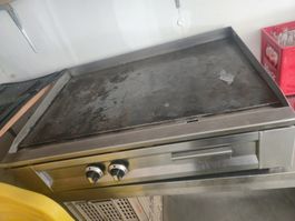 Grillplatte Edelstahl Gastro Gas mit Grosser Grillfläche 