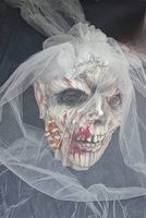 Zombie Braut Maske Halloween Kostüm Zubehör neu