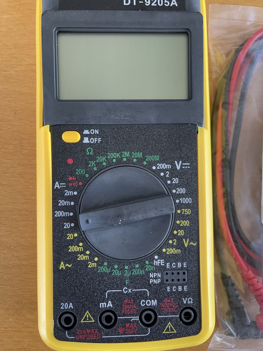 Misurare: Digital Multimeter DT-9205A mit Messleitungen neu – Nuovo e nell'imballaggio originale da Wängi venduto da Bmo