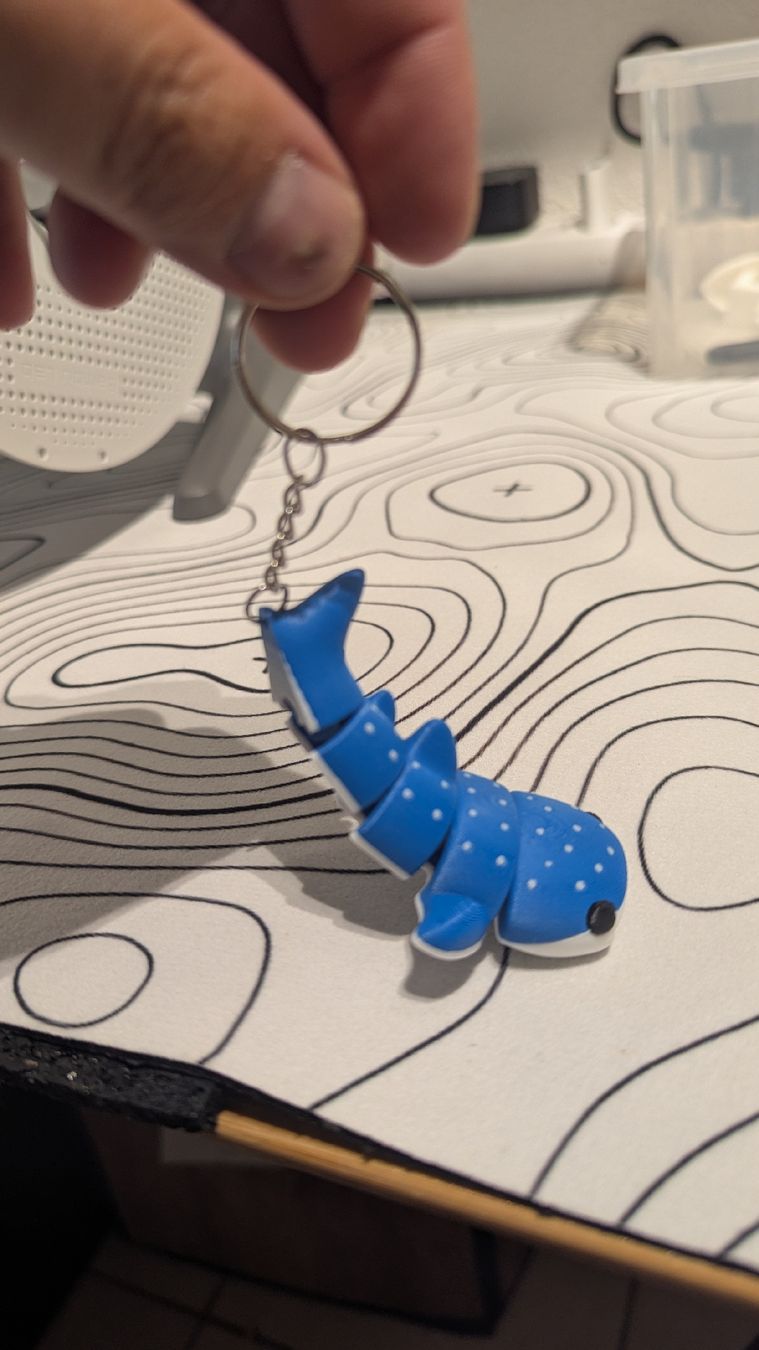 Portachiavi: 3D Printed Articulating Whale Shark Keychain - Blue! – Nuovo e nell'imballaggio originale da Wittinsburg venduto da Brato4452 2