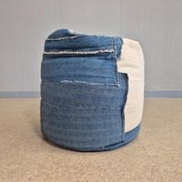 Jeans Sitzsack Pouf Handmade Hocker Höcker