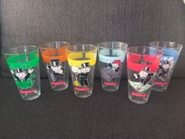 Lot de 6 verres Monopoly vintage - parfait pour l'été!