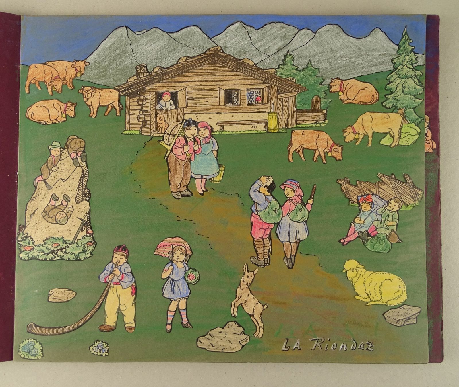 Bücher: HERBERT RIKLI: GRUPPENBILDER, KINDERBUCH UM 1910 – Gebraucht aus Grüningen von Kartensammler 4