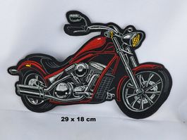MOTORRAD - XXL Aufnäher - Aufbügler - Stickerei - 29x18cm
