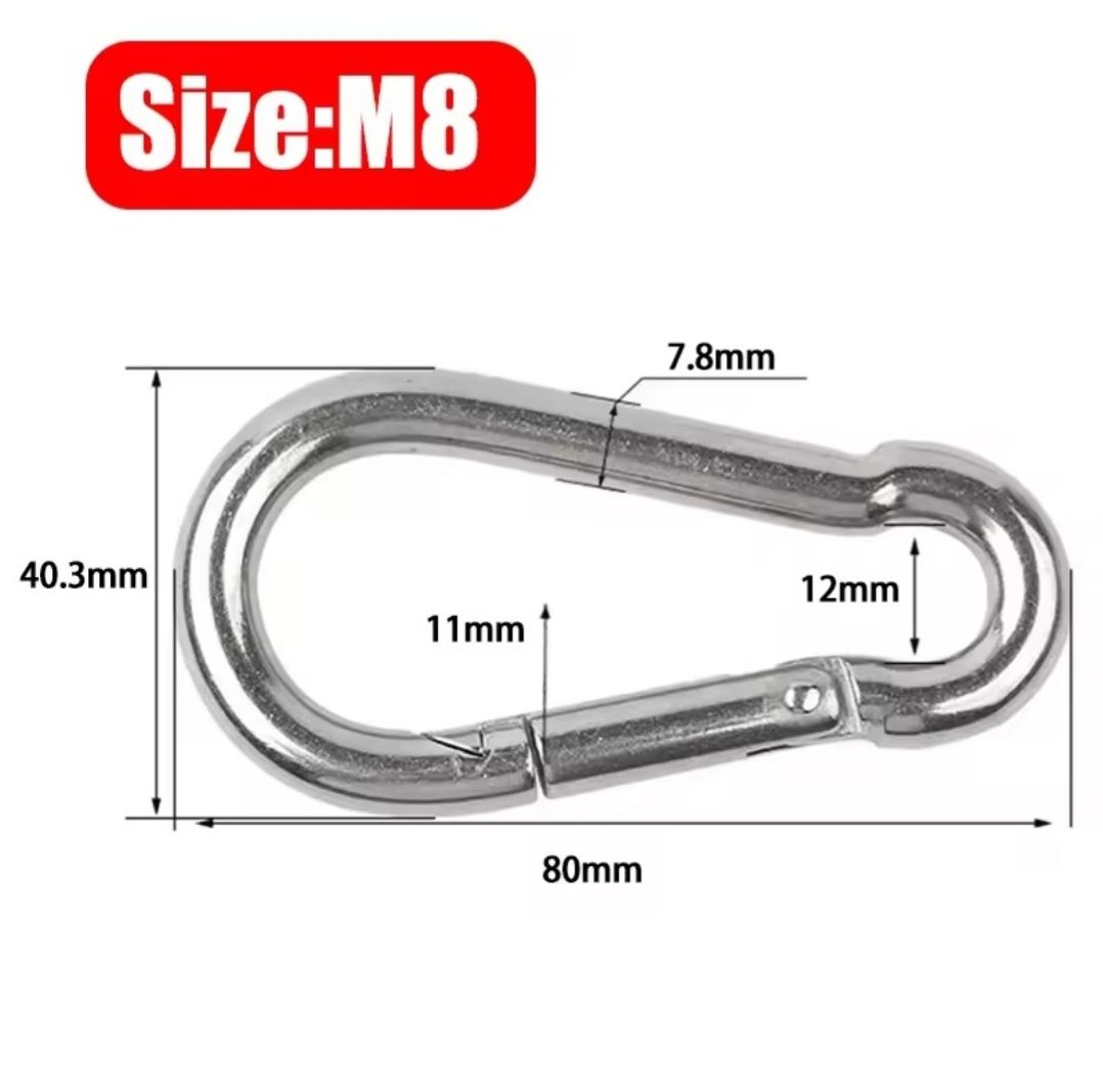 Kletterausrüstungen: Karabiner Edelstahl M8 – Neu und originalverpackt aus Menziken von Mirager