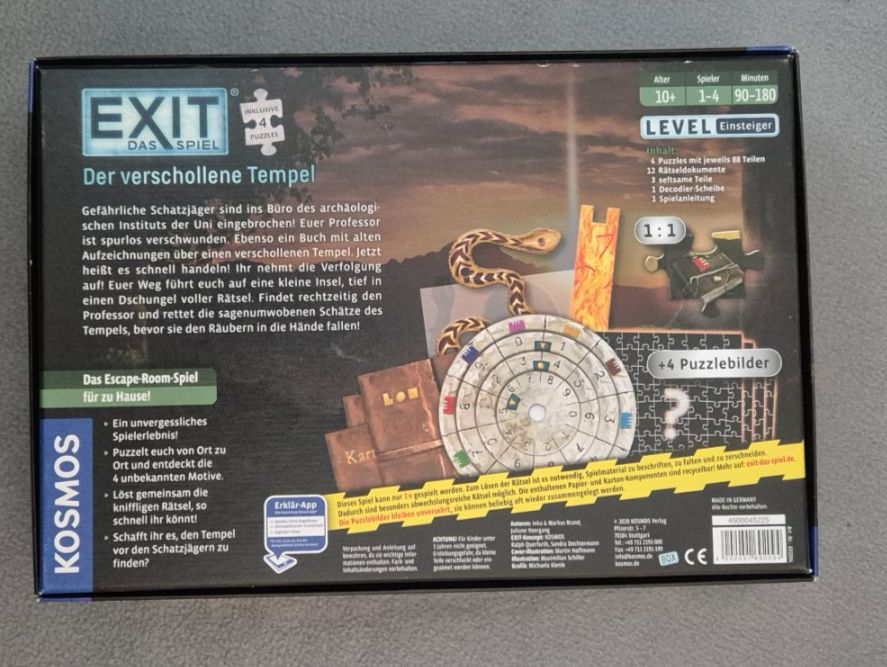 Spiele: EXIT. Puzzlespiel – Gebraucht aus Emmenbrücke von Turmfalke 1