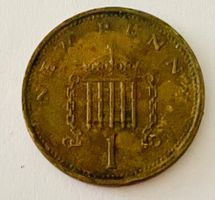 UK Münze 1 Penny 1975 Elizabeth II  guter Zustand - VF-20
