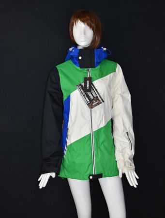 Zimtstern Damen Skijacke Winterjacke/weiss-grün-schwarz/Gr.M