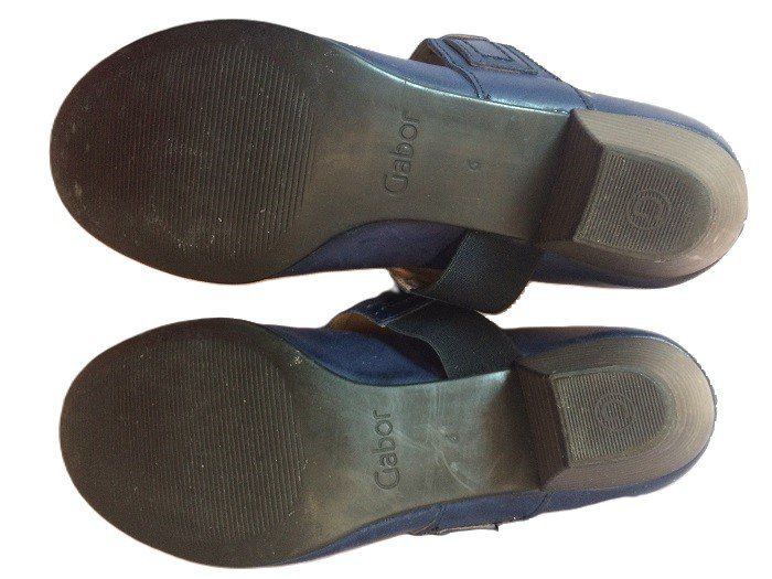 Gabor Scarpe da donna: Gr. 39 GABOR blaue Pumps Leder mit Elastik am Riehmchen – Usato da Basel venduto da FRAU.ZAUBER.MOND 4