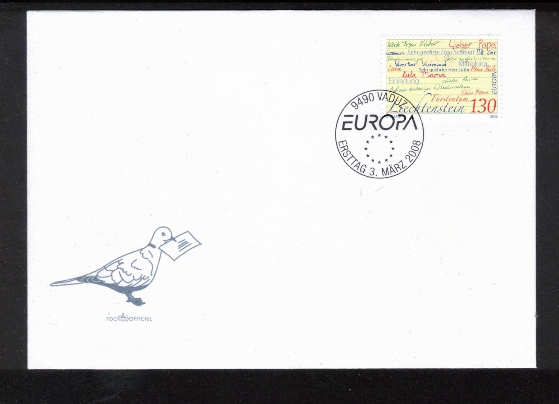 Alle Briefmarken: 2008 FDC Europa  aus ABO – Gebraucht aus Rheinau von loxis