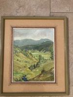 Altes Gemälde von T. Leibundgut von 1986, gerahmt