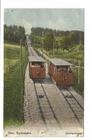 Bern - Stadt - Gurtenbahn - Standseilbahn beim Kreuzen  1907