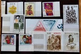 MONACO timbres neufs ** 1988-89