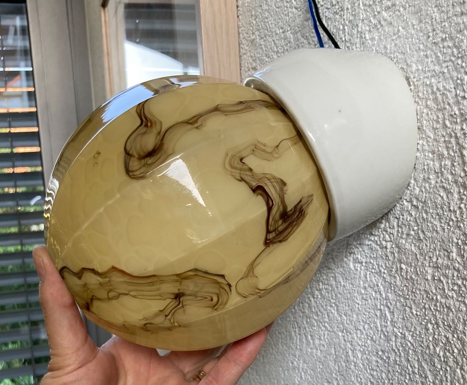 Lampade: Art Deco Wandlampe oder Aussenlampe gedeckter Bereich – Usato da Büsserach venduto da Urkundenflora 2