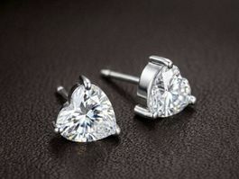 Silber 925 Ohrringe mit Zirkonia, dezent & brillant - Neu