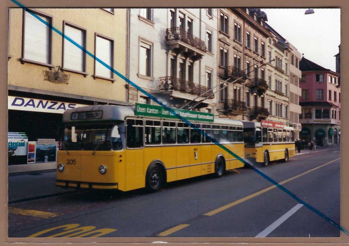 Cartoline postali: Schaffhausen. Trolleybus. – Usato da Horw venduto da SwissSteamMemories