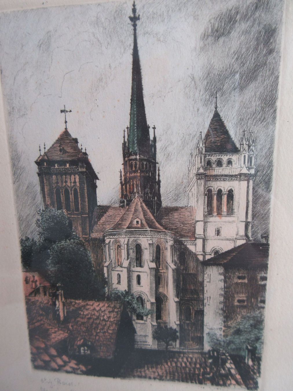 Foto & Immagini: Original Radierung St. Pierre Kathedrale Genf – Usato da Binningen venduto da tempipassati 1