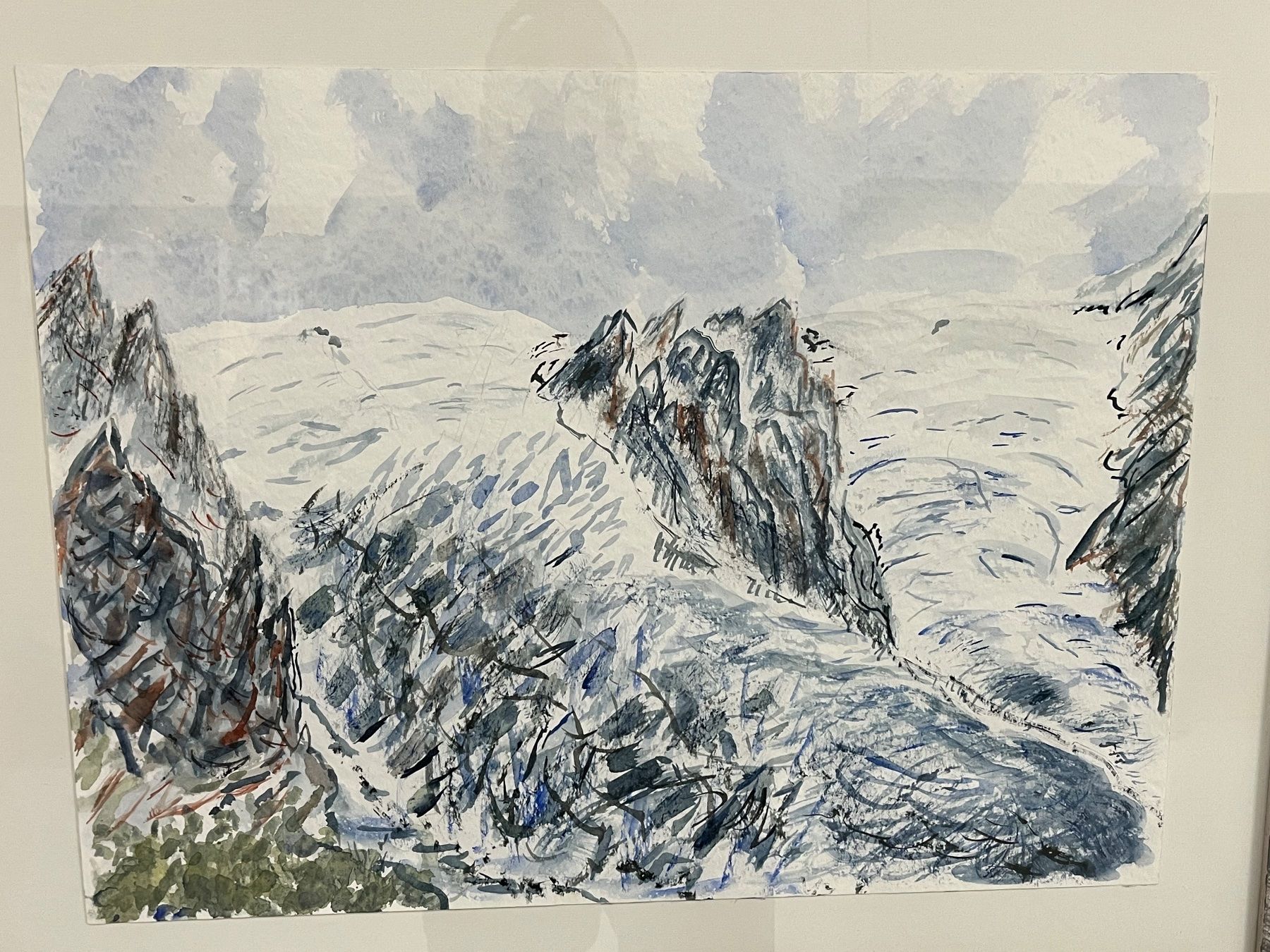 Dipinti: Original gerahmtes Wintergletschergemälde, Schweizer Alpenku – Usato da Basel venduto da PAUL_ART 1
