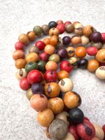 🟢 collier perles graines d'açai/ Halskette aus Açai-Samen