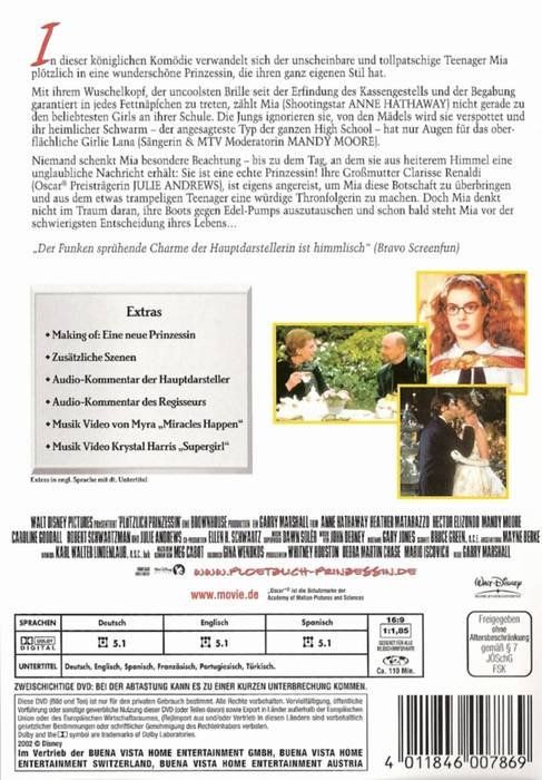 Tous les DVDs: Plötzlich Prinzessin – Neuf (Voir description) à Volketswil par Fraese1 1