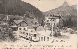 Alte Ansichtskarte J.J. 2883 Dent de Jaman mit Bahn und H...
