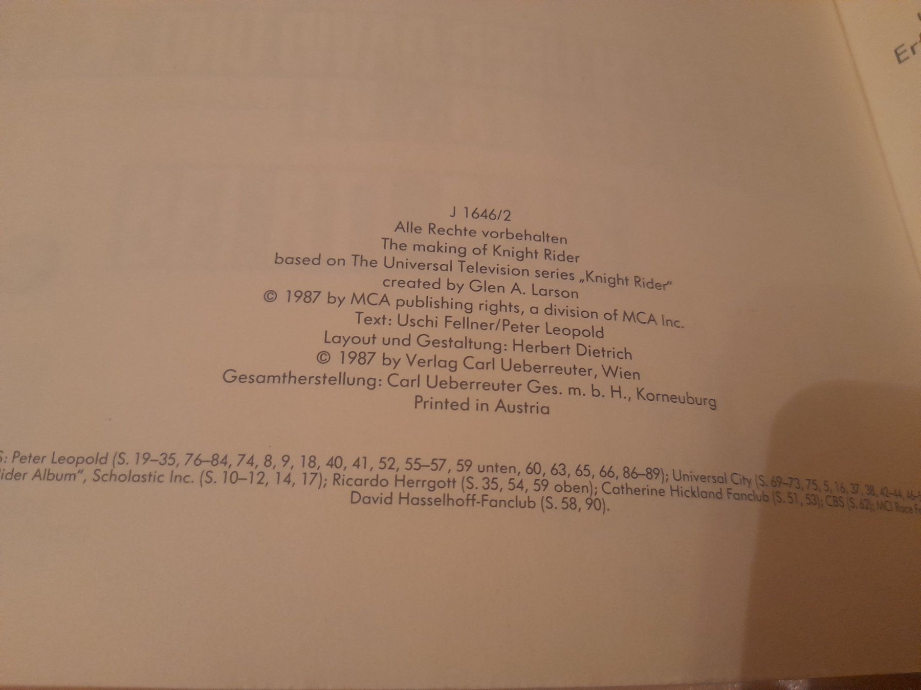 Libri: Buch Knight Rider K.I.T.T. 1987 – Usato da Lustmühle venduto da chevi03 3
