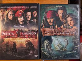 Pirates of the Caribbean DVD Boxset - 2 Films - Great Cond.