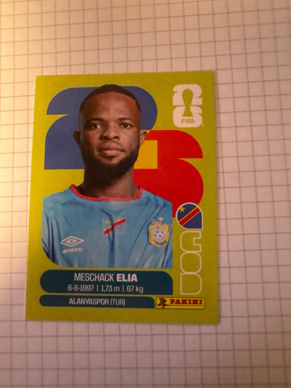 Panini Carte collezionabili: Panini Sticker WM 2026, COD 15 Meschack Elia – Nuovo (secondo la descrizione) da Winterthur venduto da mathis-spielsteine
