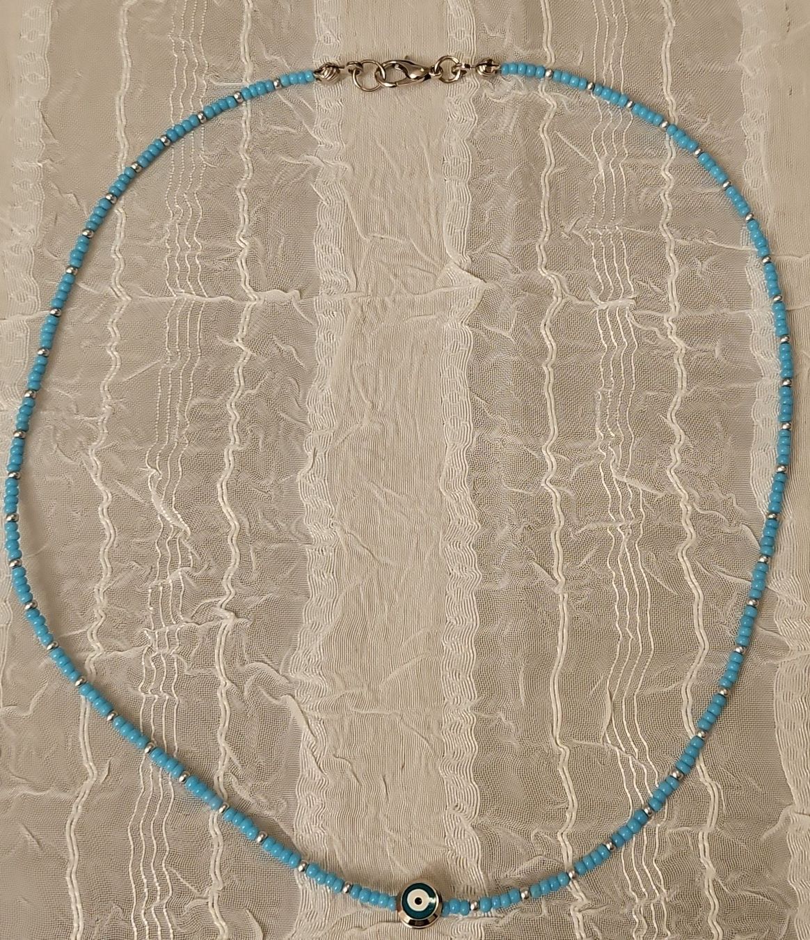 Catenine: Blaue Perlenkette mit Nazar-Amulett – Nuovo (secondo la descrizione) da Dietikon venduto da Eleda