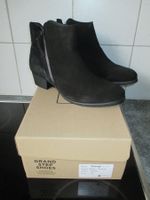 LEDERBOOTS SCHWARZ UNGEFÜTTERT MARKE GRAND STEP NEU GR.39,40