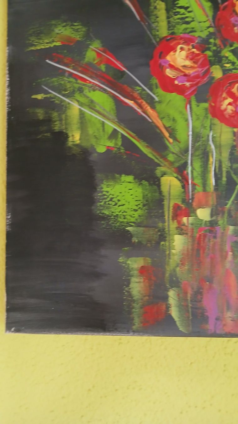 Foto & Immagini: Acrylbild, Handgemalt, "Blütenzauber" – Nuovo e nell'imballaggio originale da Udligenswil venduto da Quarz2002 2