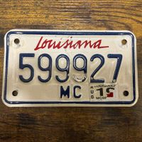 🇺🇸 U.S. Motorradnummer, Louisiana 599927 - (18x10cm)
