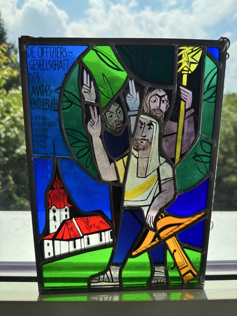 Sonstige Antiquitäten & Kunst: Wappenschebeb aus Glas – Gebraucht aus Wiggen von cha_p9np 6