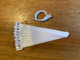 Kabelbinder mit Klettverschluss weiss 10 Stück NEU