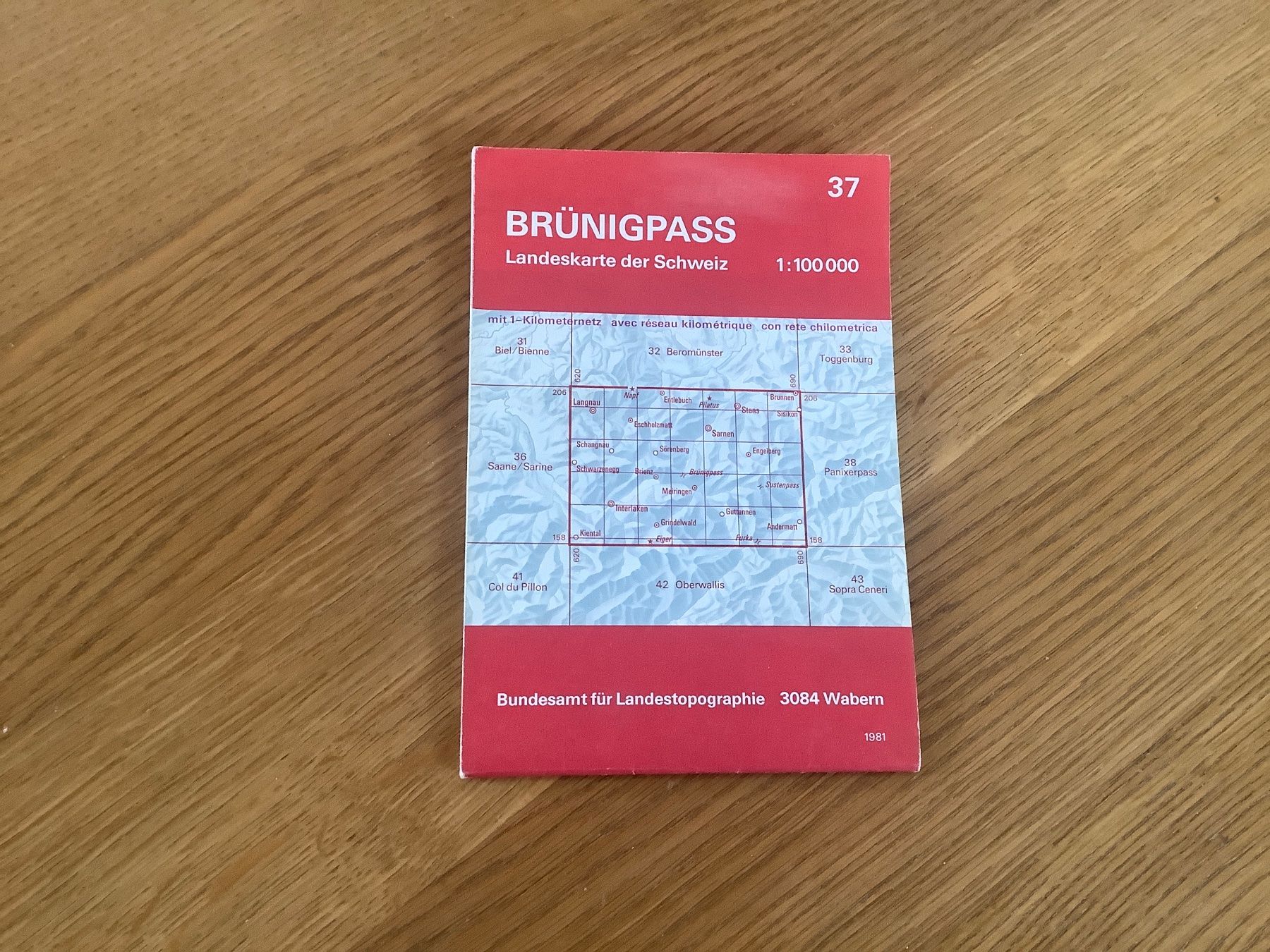 Cartine & Atlanti: Landeskarte Brünigpass – Usato da Winterthur venduto da Cybersteffi