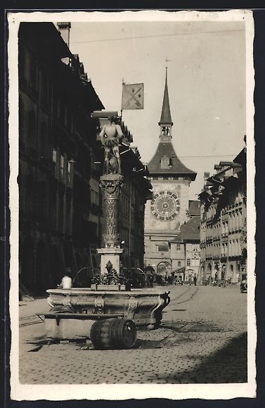 Ansichtskarten: AK Bern, Kramgasse mit Zeitglockenturm – Gebraucht aus Berlin von bartko-reher