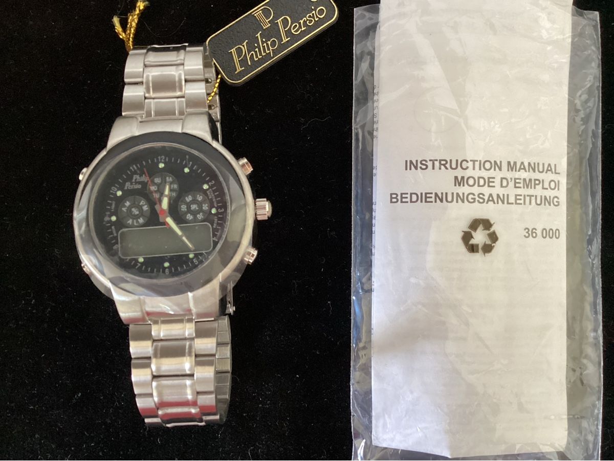 Orologi: P. Persio, Herrenarmbanduhr – Nuovo e nell'imballaggio originale da Salenstein venduto da Esprit57