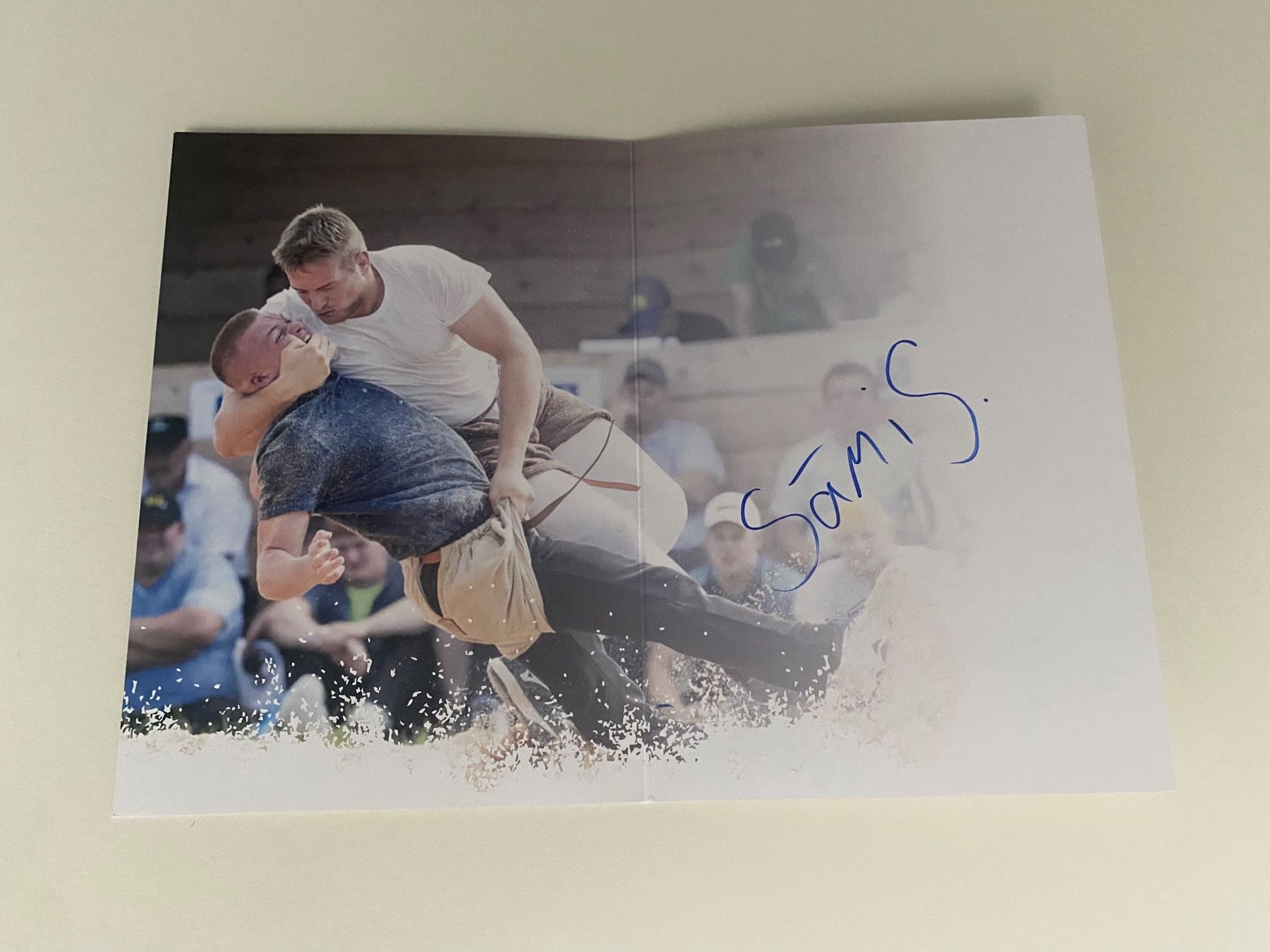 Autografi: Samuel Schwyzer Autogrammkarte - Schwingen – Usato da Hergiswil LU venduto da FcMalkov 1