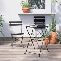 patio Bistro Set 3 Stück Gartenmöbel Set Klappbar Balkonset