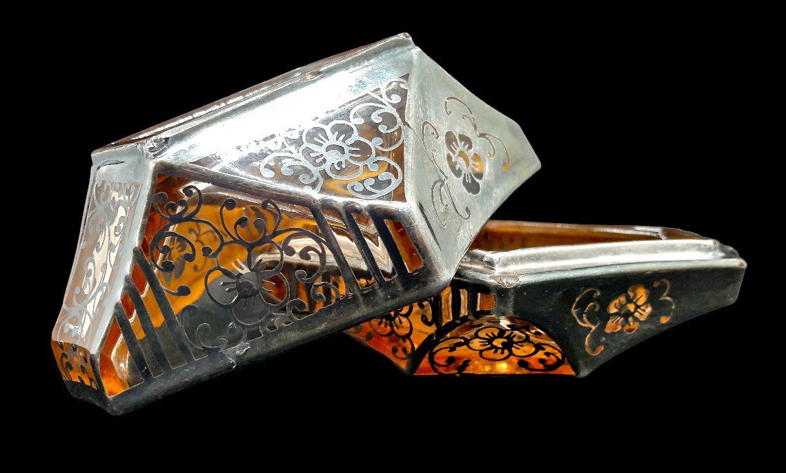Barattoli: Art Deco Silver Overlay Silberauflage Dose argent boîte – Usato da Tavannes venduto da Brocashop