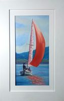 Italienisches Gemälde - SEGELN - 30x60cm