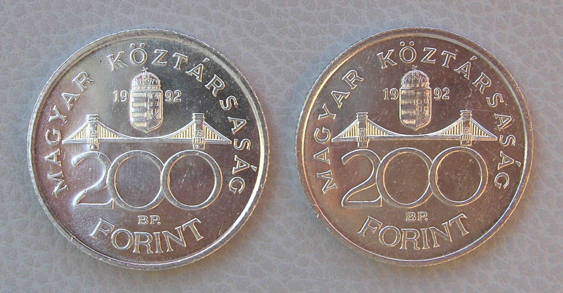 Alle Münzen: 2x 200 FORINT 1992 UNGARN SILBER – Gebraucht aus Grenchen von Antique-hunter