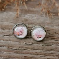 Ohrstecker rosa Blüte